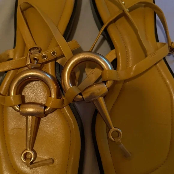 Jeffrey Campbell Matala Sandals Dark Yellow- Women’s Size 9 - Picture 11 of 11